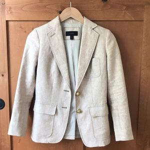J.Crew Rhodes Blazer in linen - Barley - 000P